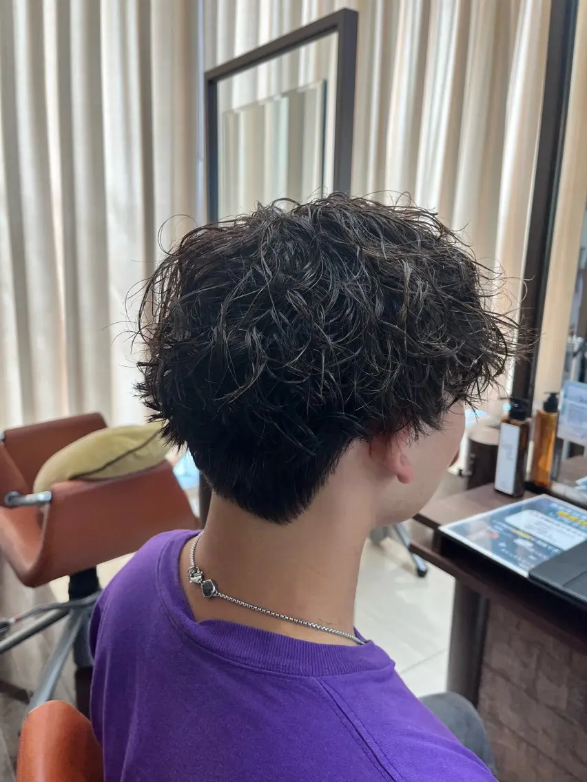ショート パーマ メンズ マッシュ 🧊メンズ特化🧊 高木航希のヘアスタイル