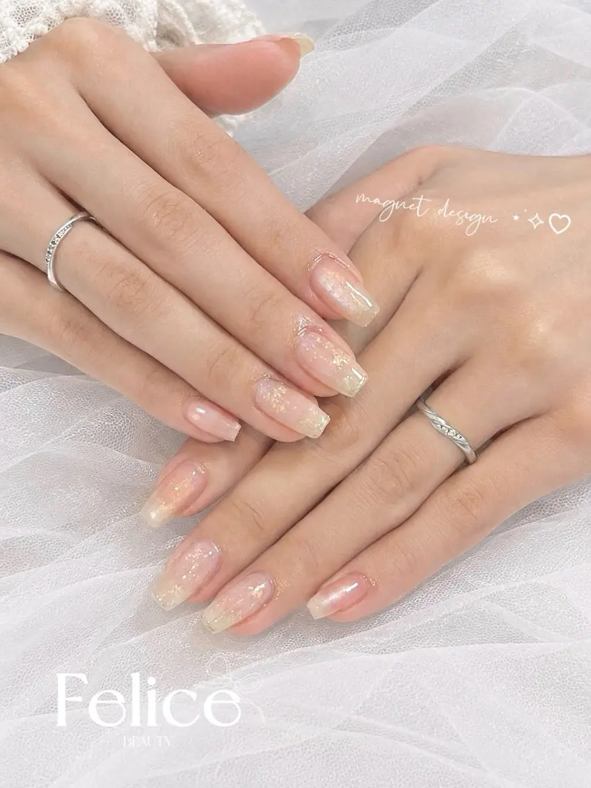 ネイル マグネットネイル ピンク ハンドネイル MIREI Felice大宮西口のネイルデザイン