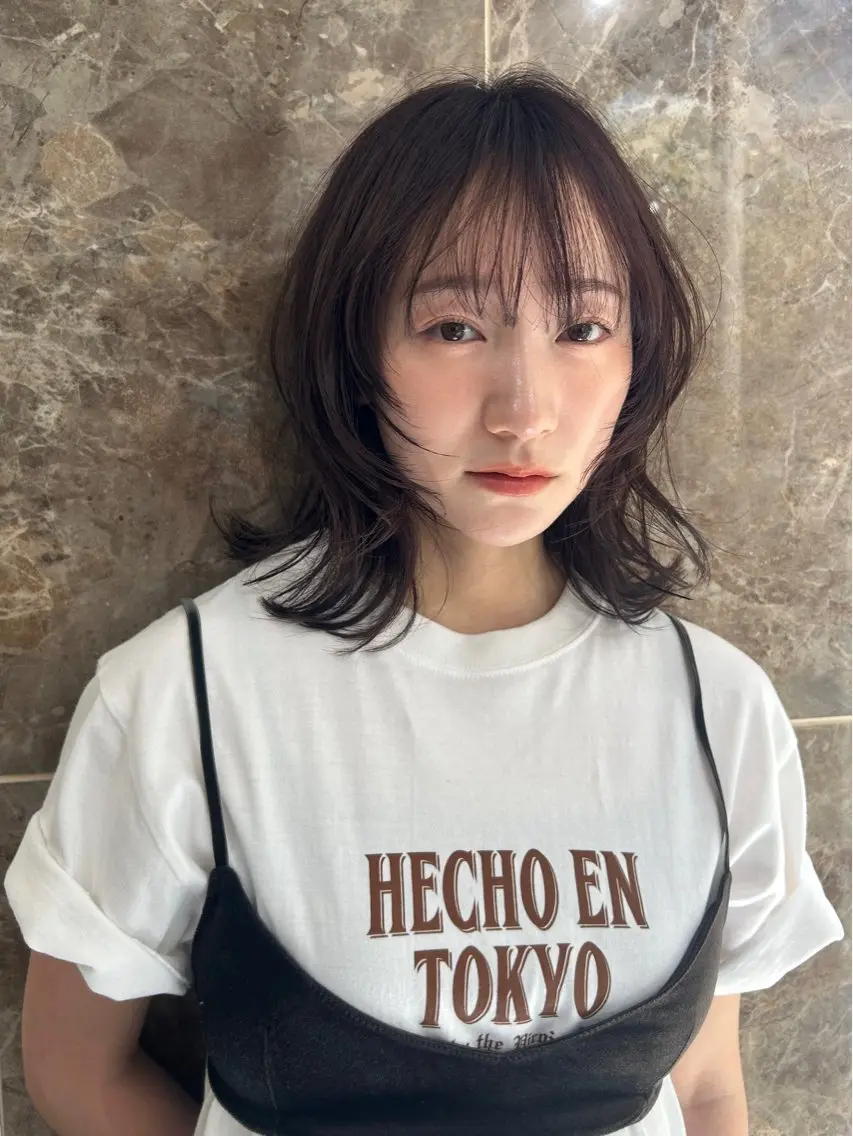 ミディアム カラー カット ヘアカラー トリートメント 透明感カラー/ chisaのヘアスタイル