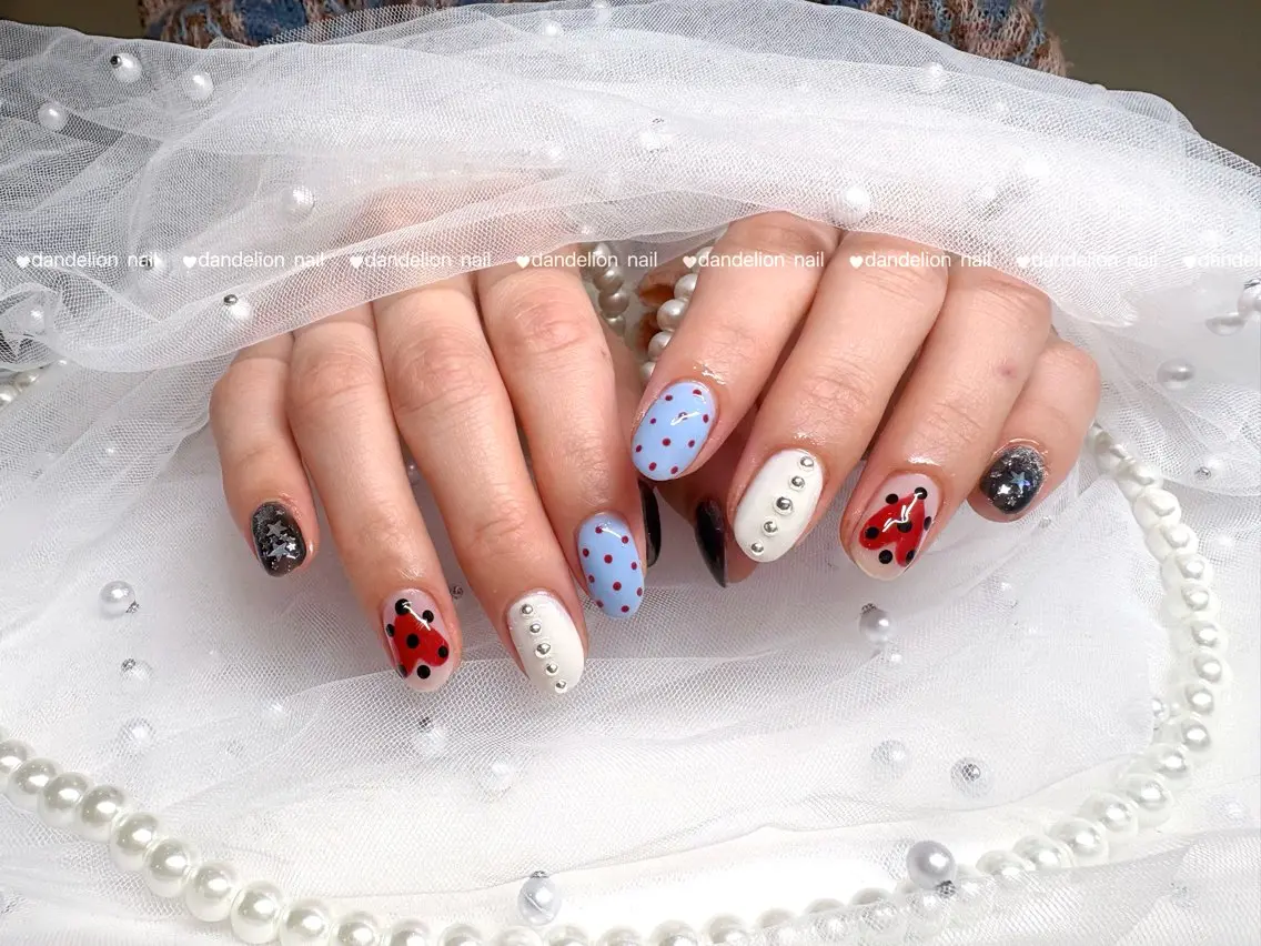 ネイル ハート 持ち込み ワンホンネイル ハンドネイル dandelion nail北千住のネイルデザイン