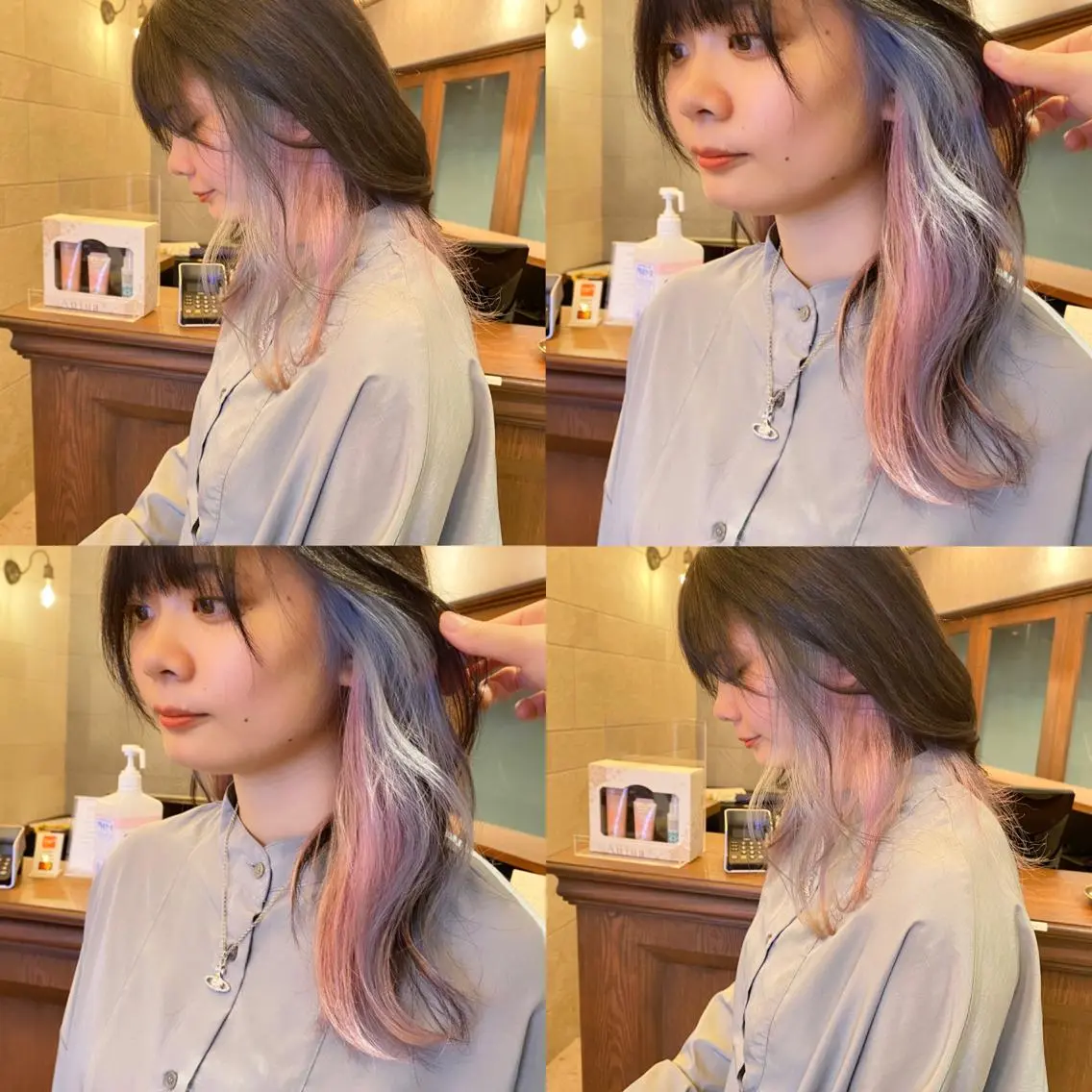 カラー インナーカラー ユニコーンカラー Erina レイヤー/似合わせ♡のヘアスタイル