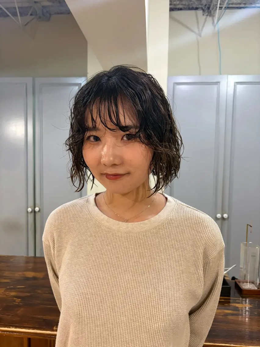 ショート パーマ カット パーマ 🤩噂のMr.髪ポジ ティブ®️yu🤩のヘアスタイル