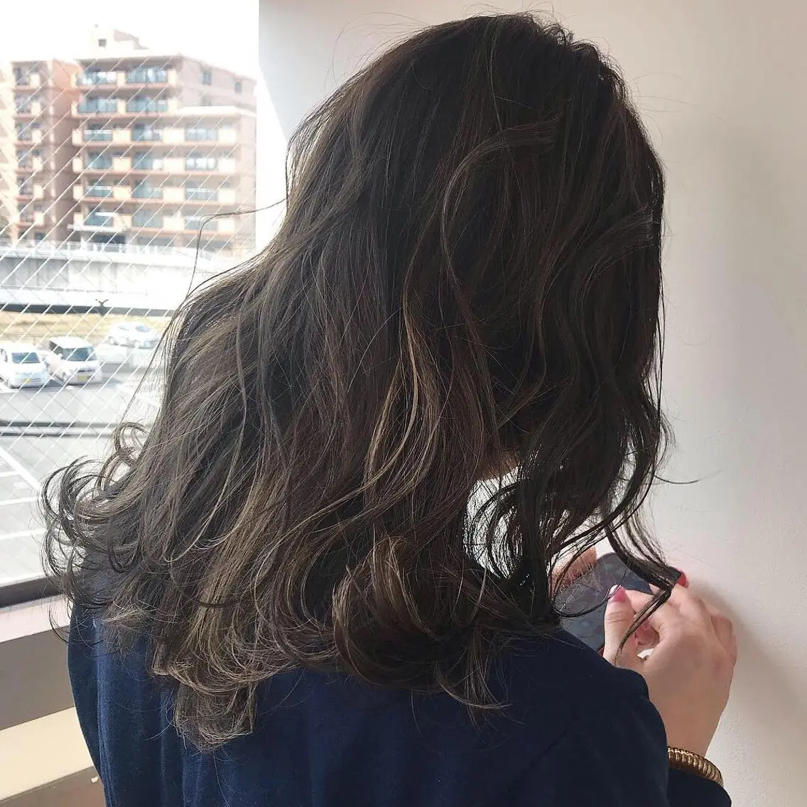 セミロング カラー カット ヘアカラー トリートメント Lien 深井店のヘアスタイル