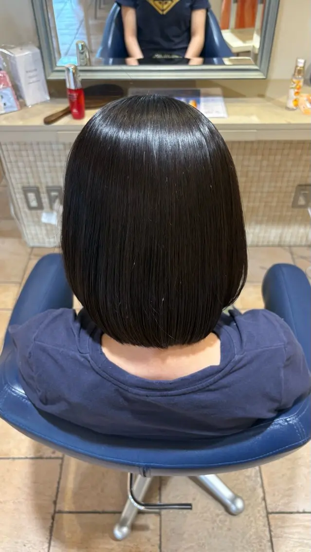 ミディアム カット 縮毛矯正 藤本 早耶のヘアスタイル