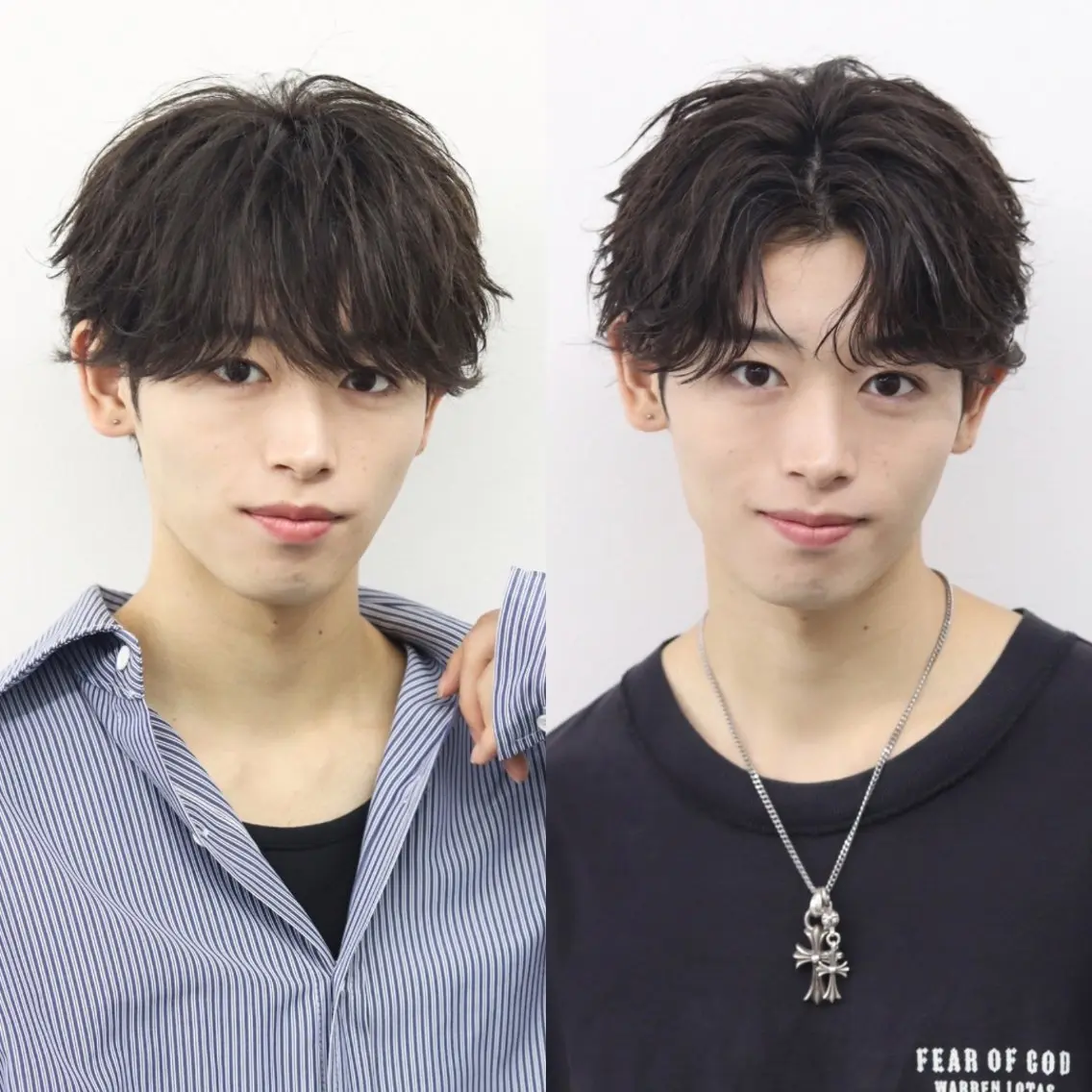 ミディアム カラー パーマ メンズ カット パーマ トリートメント ハイトーン/メンズマ ッシュ/KYOHEIのヘアスタイル