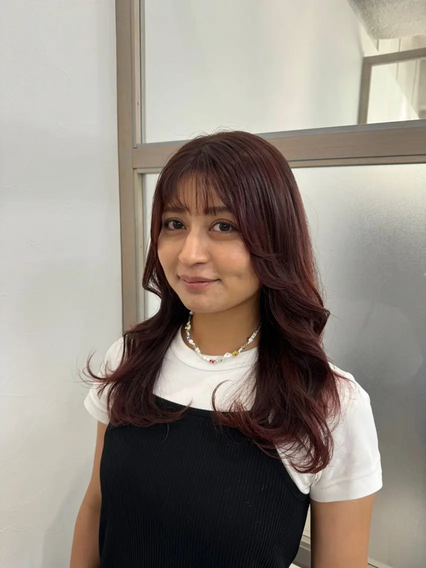 セミロング 髪質改善 トリートメント 髪質改善×艶カラー Haruのヘアスタイル