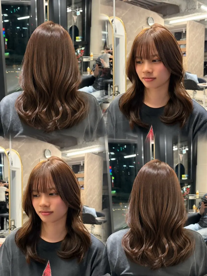 ミディアム カラー 透明感カラー ヘアカラー 梅田/suzuka 透明感カラー🩰‎のヘアスタイル