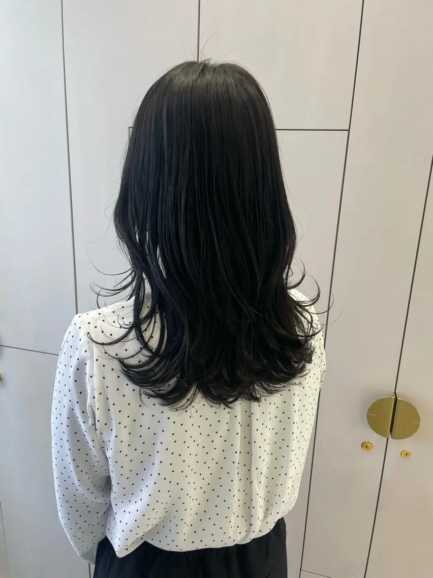 セミロング カラー カット ヘアカラー トリートメント 暖色/オリーブカラー /中村未来🍒🫒のヘアスタイル