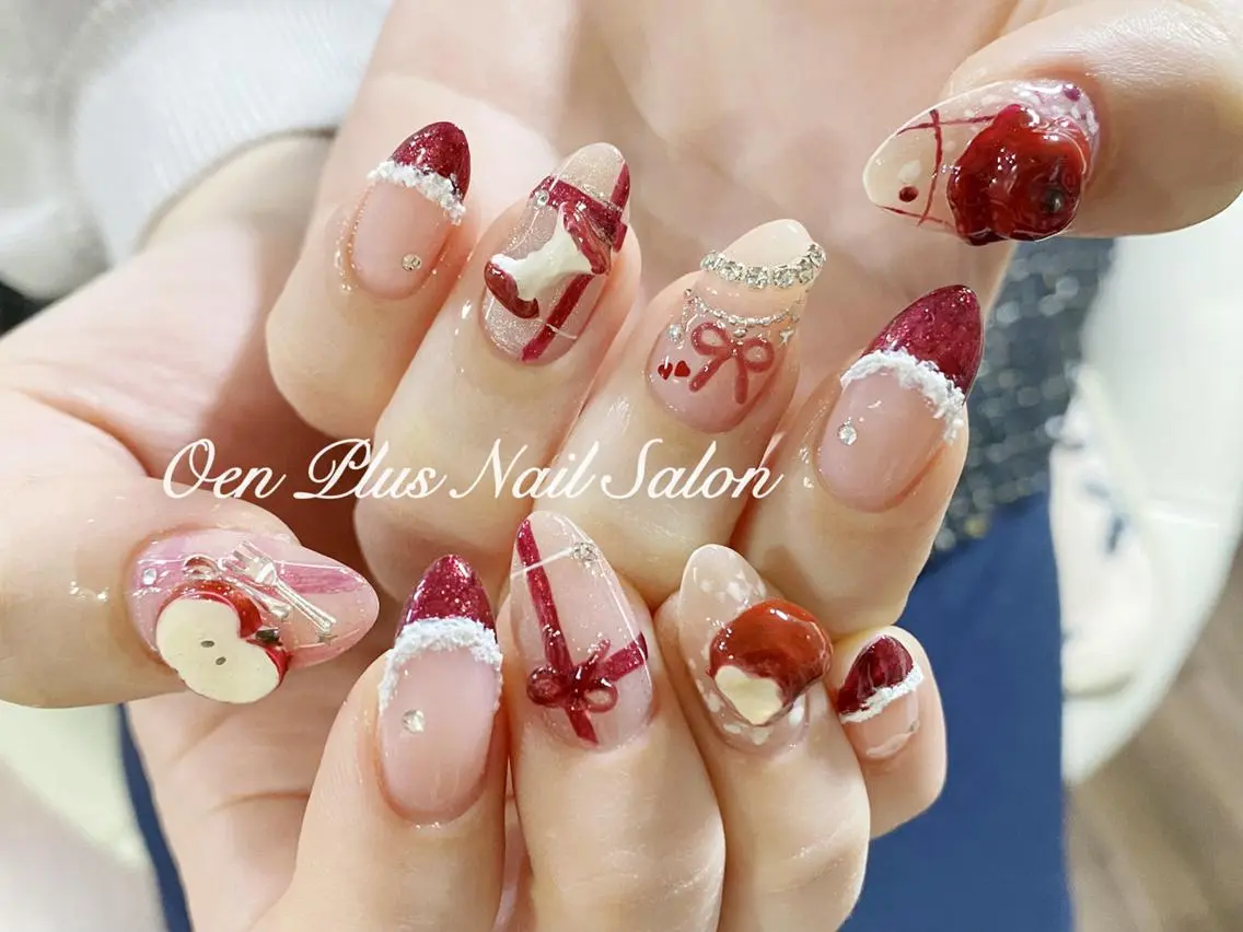 ネイル チークネイル 成人式 フレンチネイル 韓国ネイル ニュアンスネイル One Plus Nail Salonのネイルデザイン