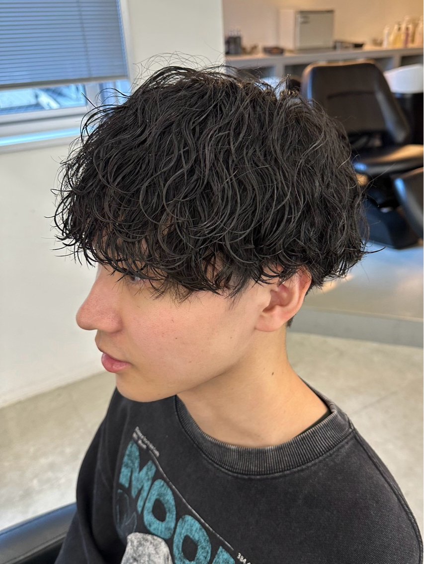 メンズ メンズパーマ 波巻きパーマ 坂本康之介／パーマ &カラーモデル募集中のヘアスタイル