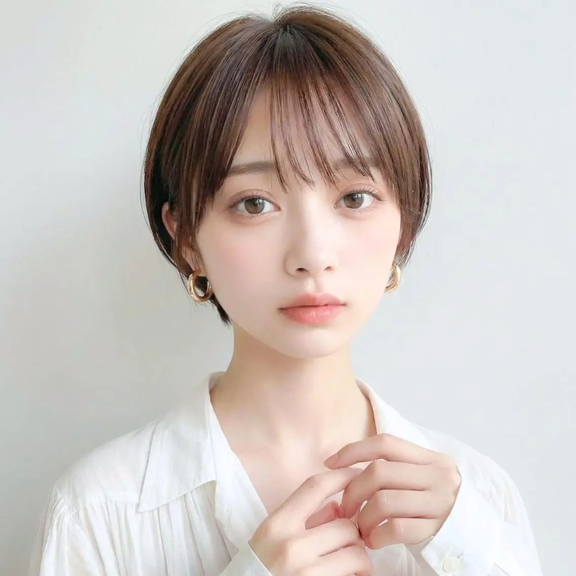 ショート カラー SOURCE枚方🫧 透明感カラー/ケアのヘアスタイル