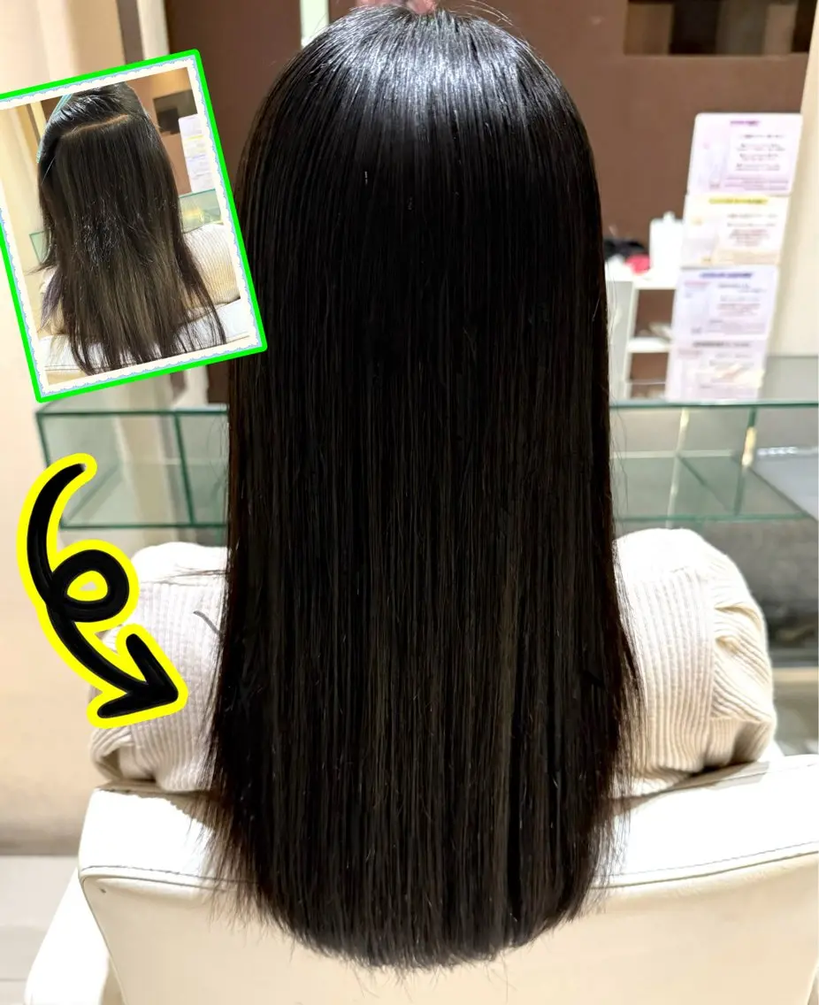 ロング 縮毛矯正 トリートメント 鳥田 勇のヘアスタイル