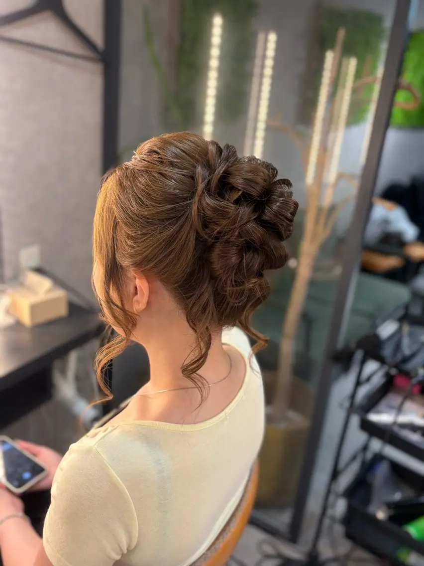 ヘアアレンジ お団子ヘア 結婚式・ブライダル 森本 寿美子のヘアスタイル