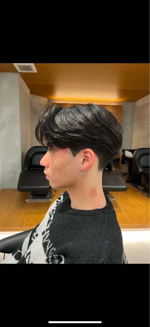 ショート パーマ メンズ パーマ 透明感カラー 💋🩷りなのヘアスタイル