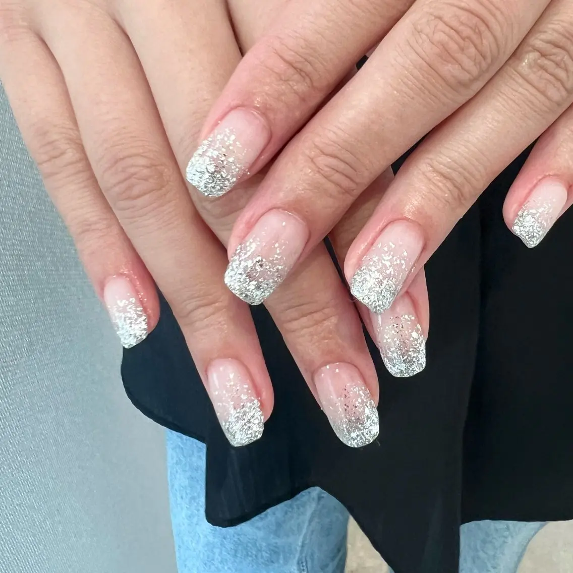 ネイル グラデーション ラメ(グリッター) ラメグラデーション yomu nail yuumiのネイルデザイン