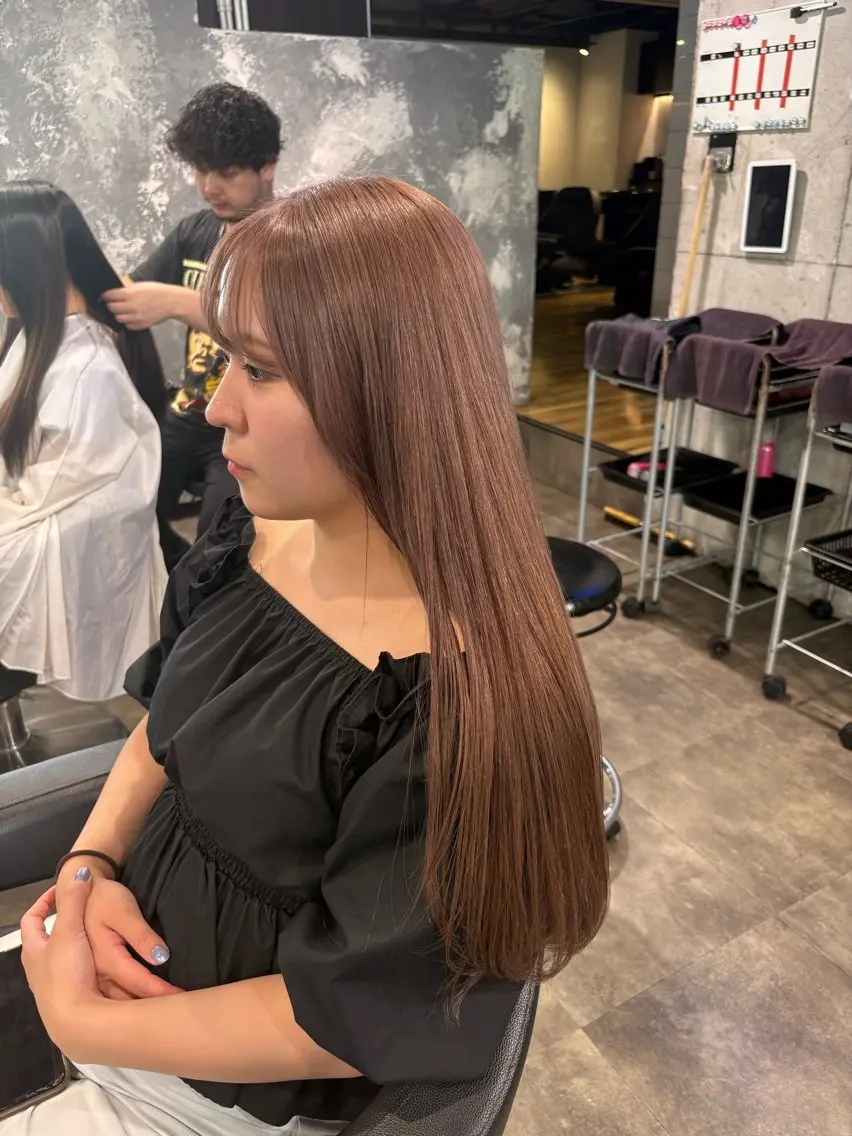 ロング カラー ヘアカラー ハイトーン 横浜💞ミオのヘアスタイル