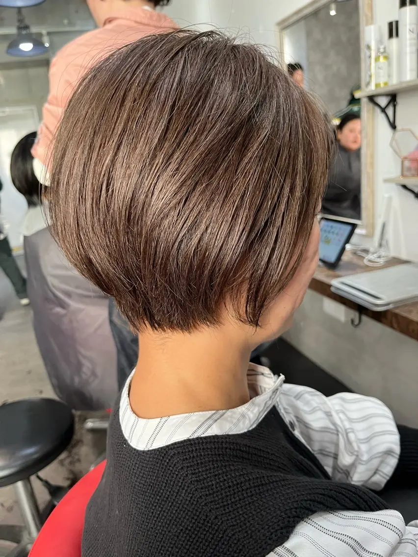 ショート カラー ヘアアレンジ カット ヘアカラー トリートメント 駅チカ【ali'i】 アリイ花崎友美☘のヘアスタイル