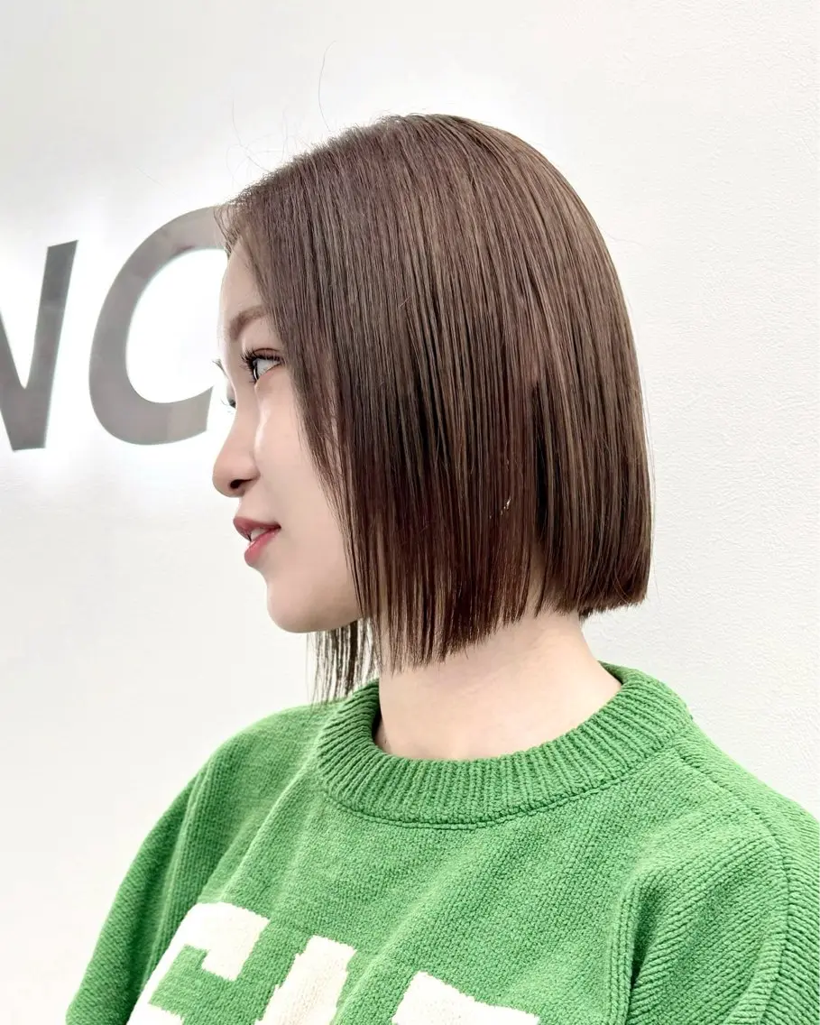 ショート カラー ヘアアレンジ カット ヘアカラー トリートメント ヘッドスパ ヘアセット 縮毛矯正🤍 盛れるボブ/ひかりのヘアスタイル