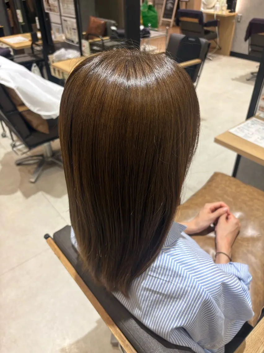 セミロング ヘアカラー トリートメント rina⟡/川越/ ナチュラルカラー🪽のヘアスタイル