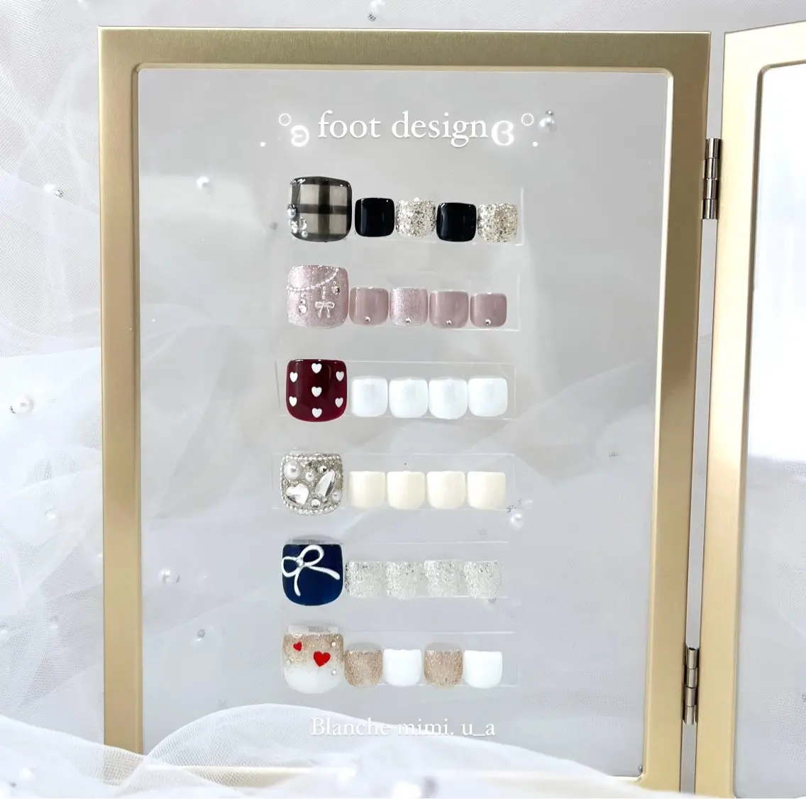 ネイル フットネイル Blanche mimi.u_aのネイルデザイン
