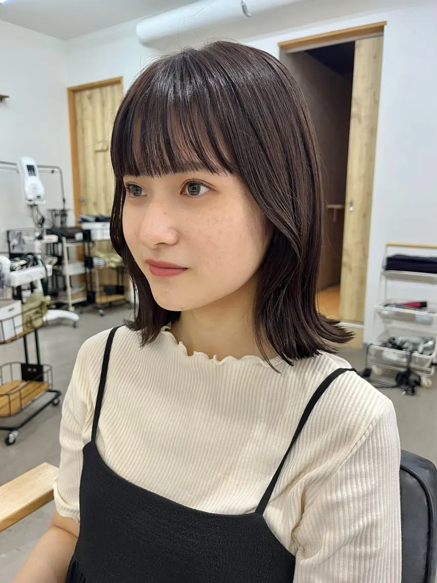 ミディアム カラー カット ヘアカラー トリートメント 🌼sunc HINAMI🌼のヘアスタイル