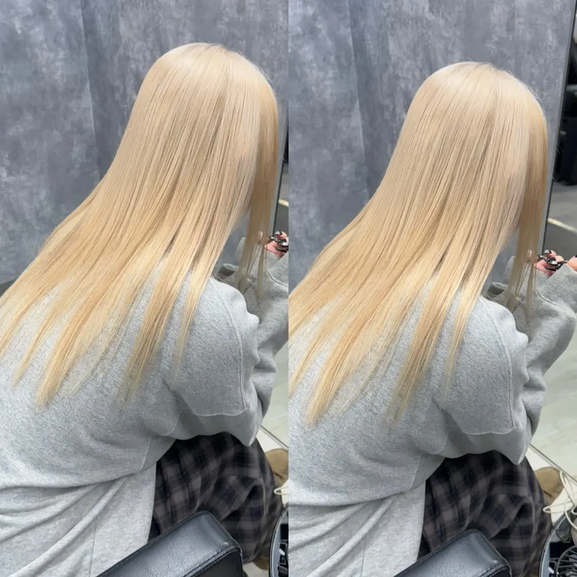 【🤍ホワイトカラーを目指す方へ🤍】ケアブリーチトリプルカラー(🎠ブリーチ2回+カラー)🌟エフェクトブリーチ使用の写真