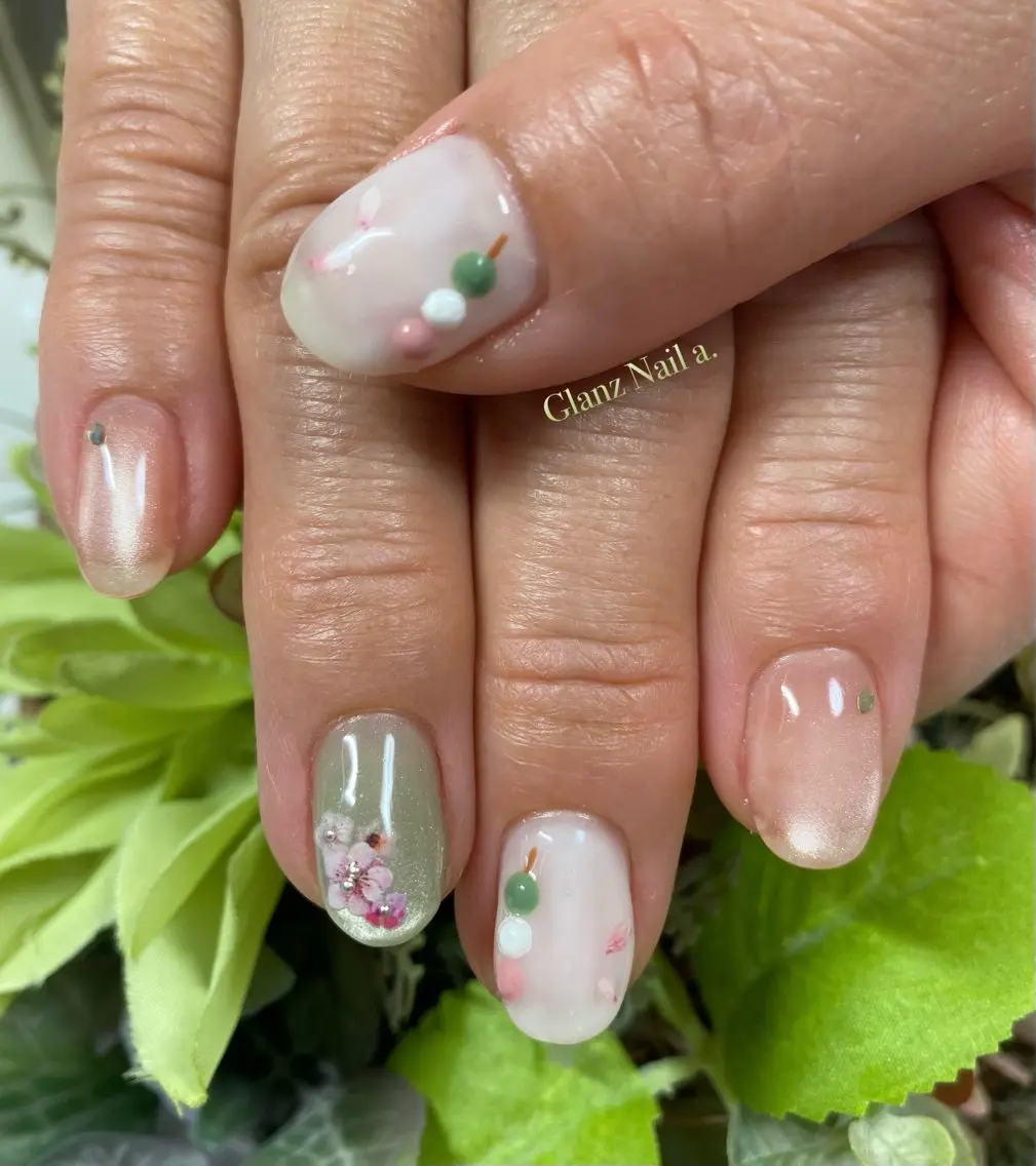 ネイル 桜ネイル Glanz  Nail aのネイルデザイン