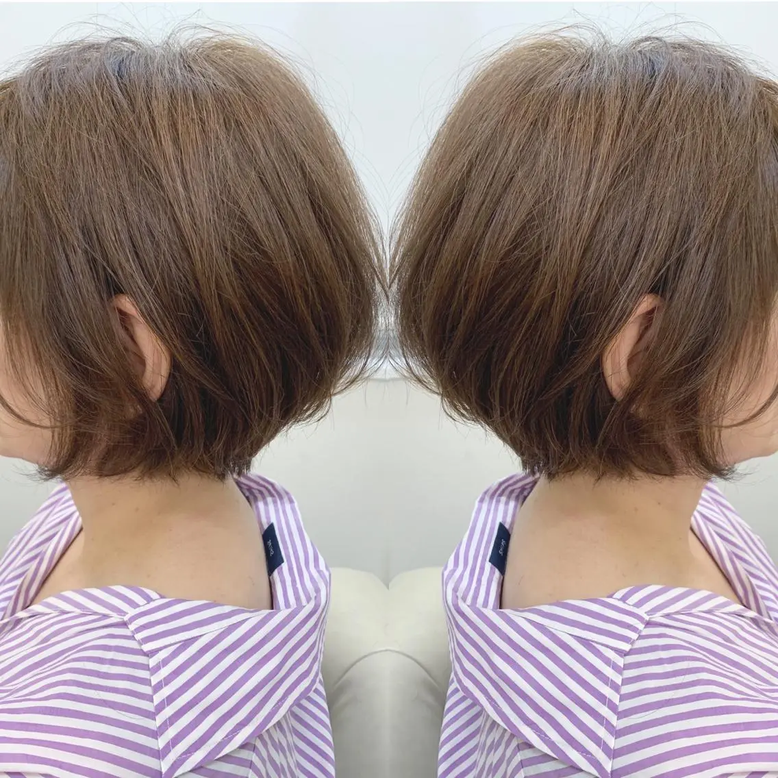 ミディアム ボブ カット ヘアカラー H (エイチ) 烏丸御池店のヘアスタイル