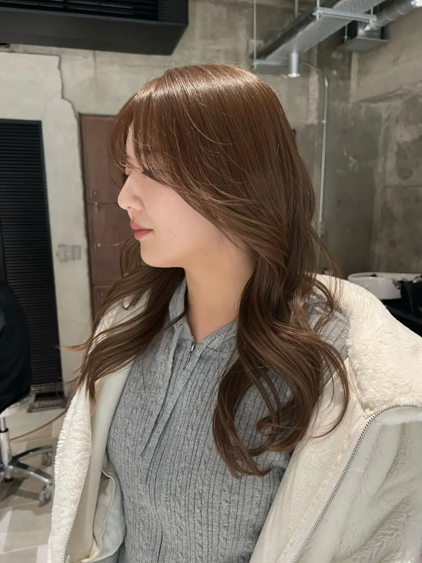 セミロング ヘアカラー トリートメント nok kaoriのヘアスタイル