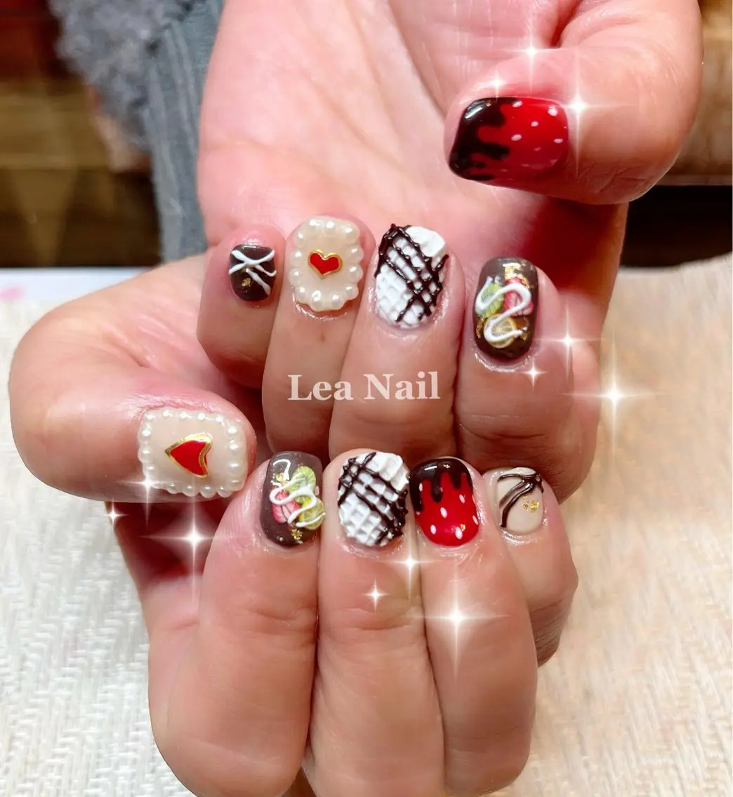 ネイル バレンタイン Lea Nailのネイルデザイン