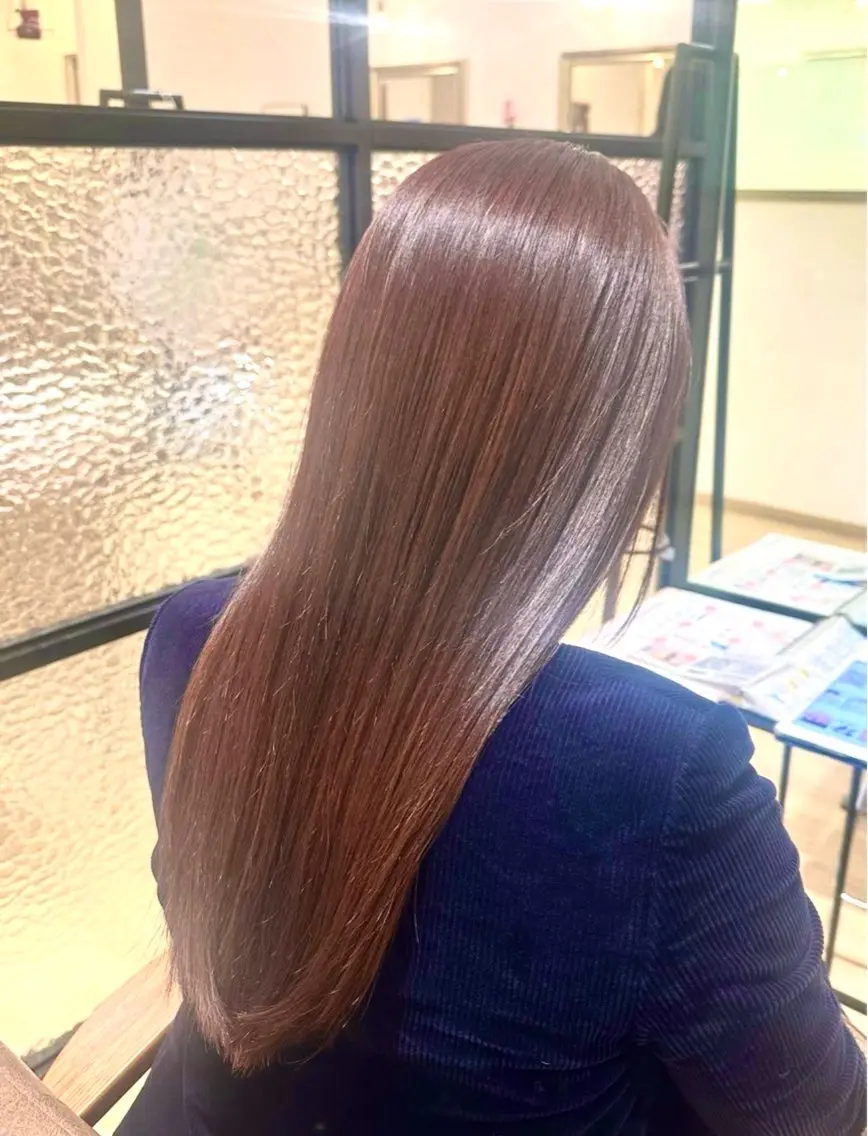 ロング カラー ブラウンカラー トリートメント カット 【本陣】カット募集 🍒ちぇりー🍒のヘアスタイル