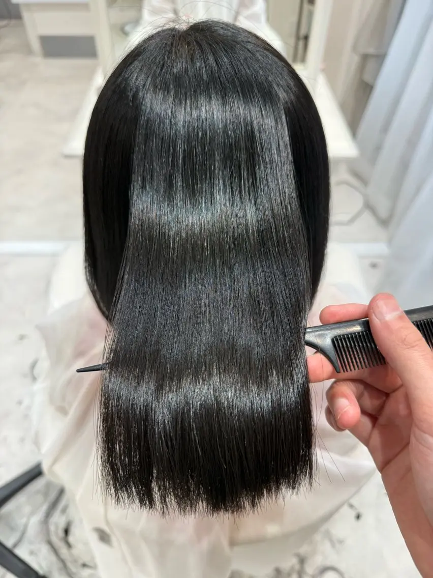 ミディアム カット 縮毛矯正 Barrel 天王寺 YUUのヘアスタイル