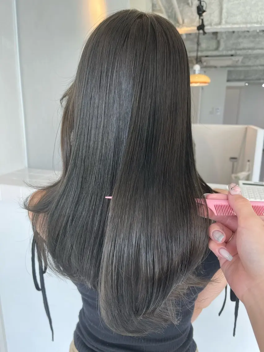 ロング カット ヘアカラー 縮毛矯正 トリートメント 広島/EN VEIL tsumaのヘアスタイル