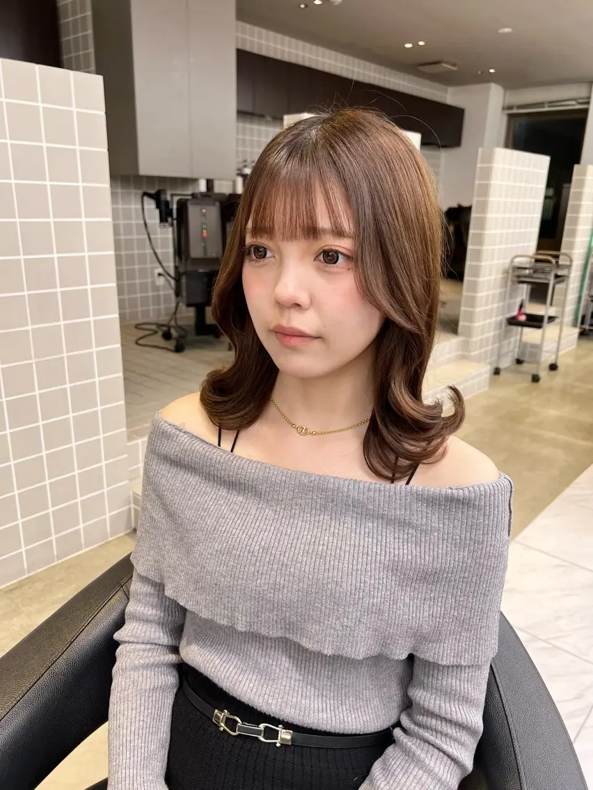 ミディアム カラー パーマ ヘアアレンジ メンズ 上品＆韓国風 🥀海心🥀のヘアスタイル