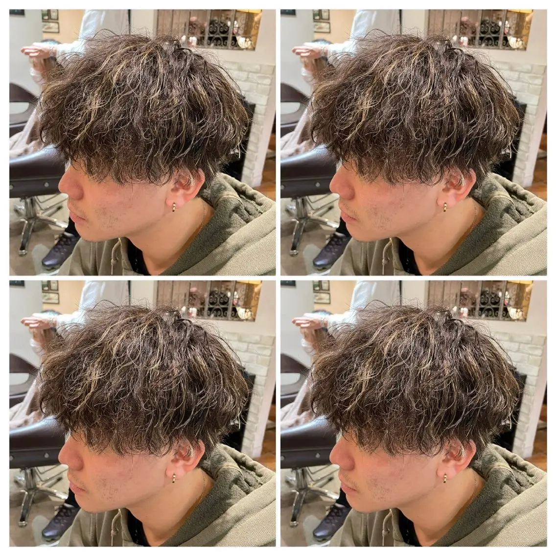 ミディアム パーマ メンズ 🟣メンズパーマ 川端 永遠🟣のヘアスタイル