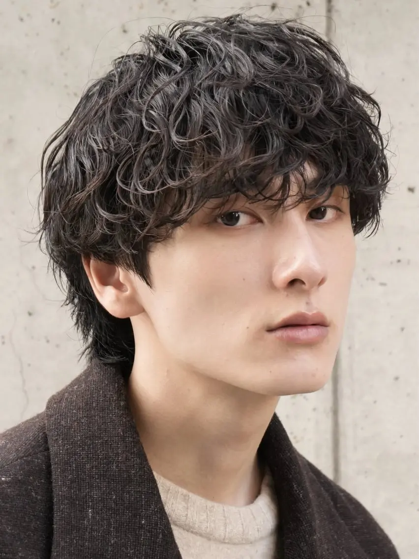 ショート パーマ メンズ カット パーマ fifth/メンズ/ シャドウパーマ/星七のヘアスタイル
