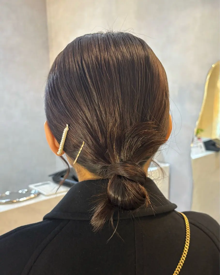 ヘアアレンジ 結婚式・ブライダル ボブ デート ヘアセット Ayano🎀似 合わせ×透明感🎀のヘアスタイル