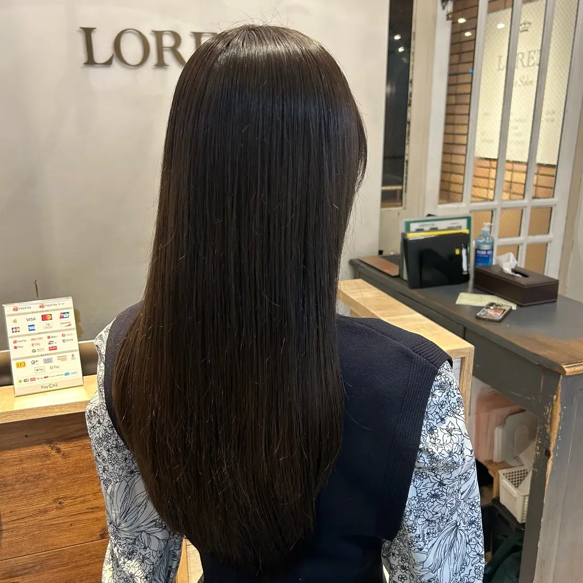 ロング カット 縮毛矯正 トリートメント 山本美月💖艶カラー 🐻暖色カラー💖のヘアスタイル