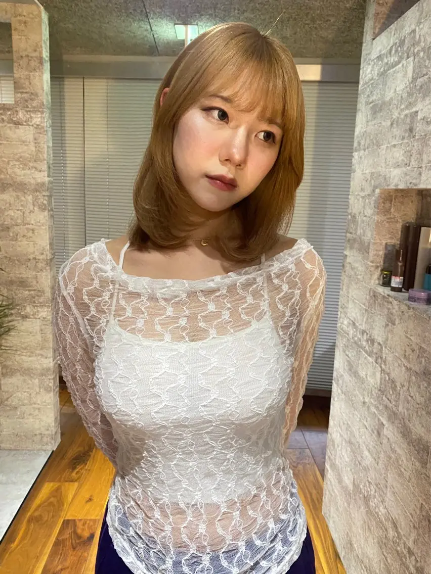 ミディアム カラー カット ヘアカラー トリートメント mai / linoah˚✧のヘアスタイル