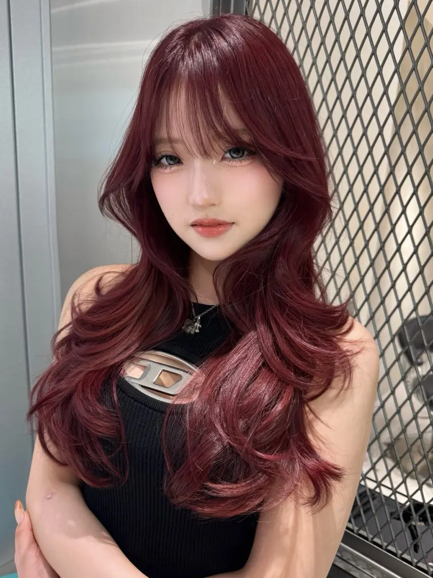 ロング カラー カット ヘアカラー トリートメント レイヤー/縮毛矯正 マスター✨️タケルのヘアスタイル
