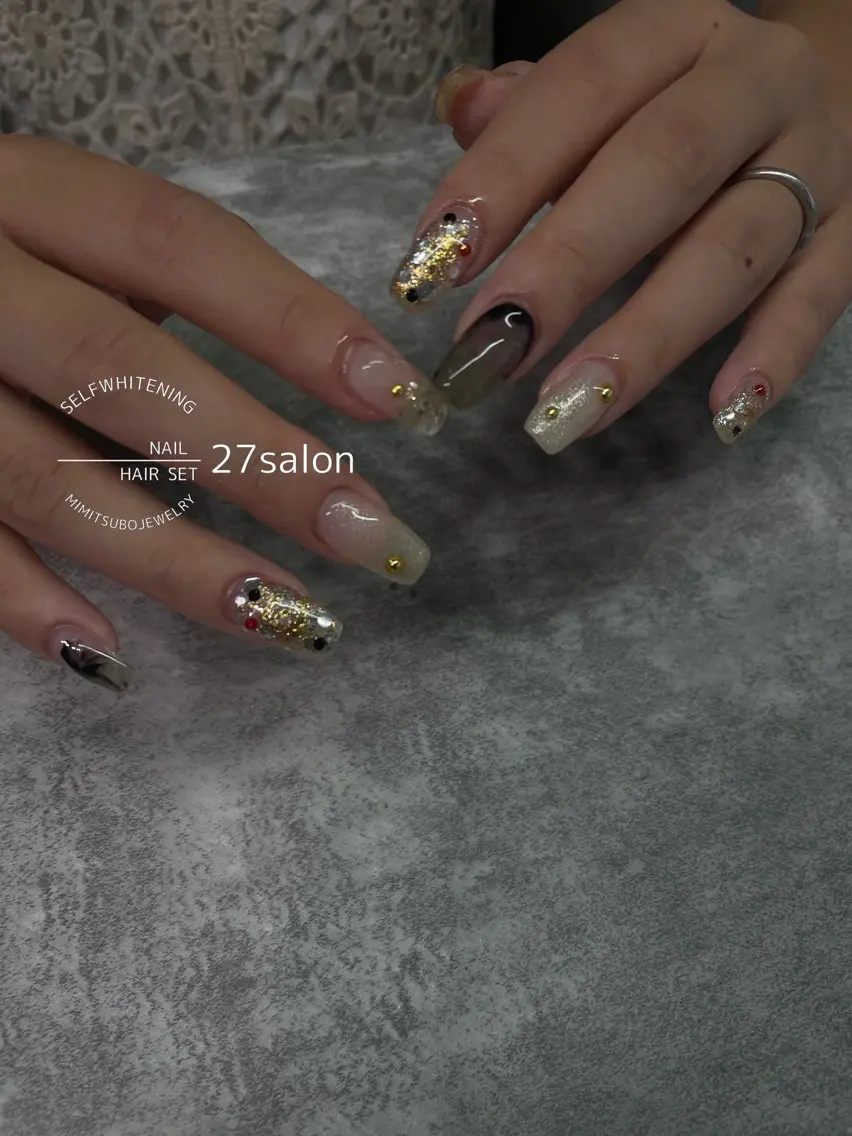 ネイル ニュアンスネイル ハンドネイル 27salon yuinaのネイルデザイン