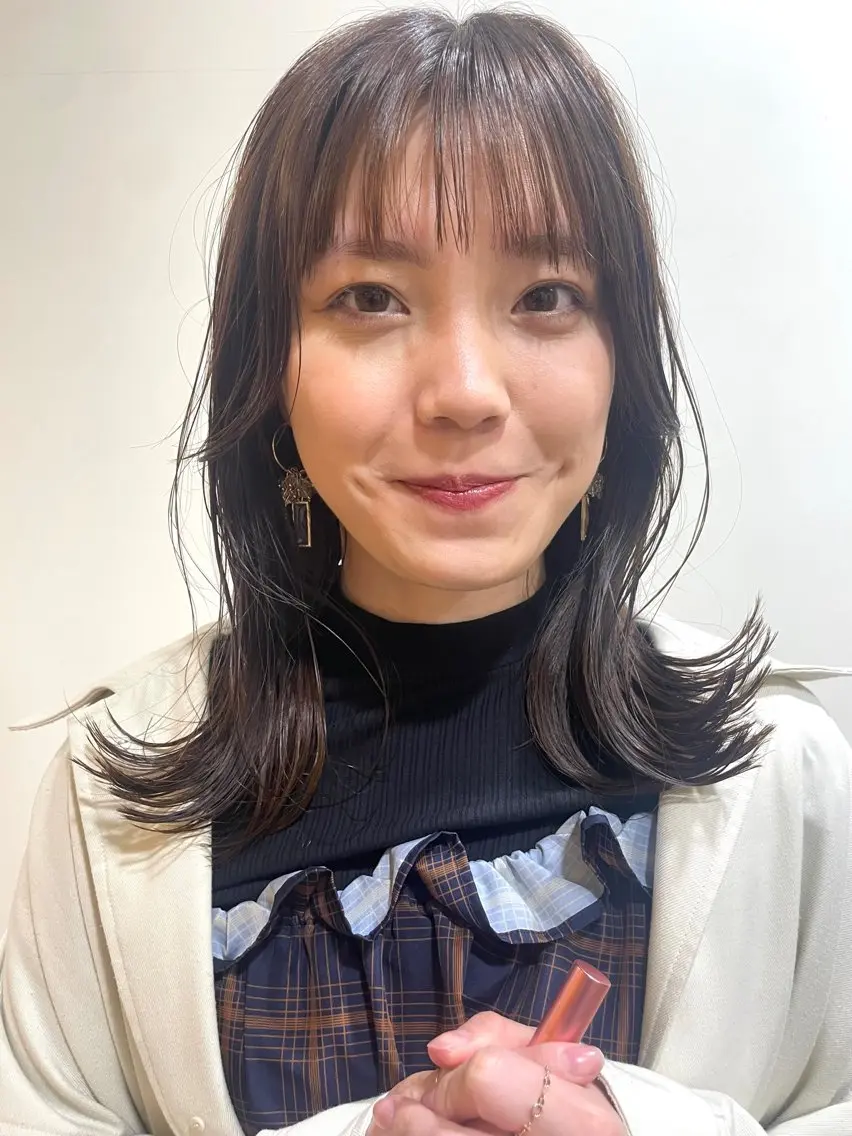 ミディアム カラー カット ヘアカラー トリートメント レイヤー／似合わせ TAKUYAのヘアスタイル
