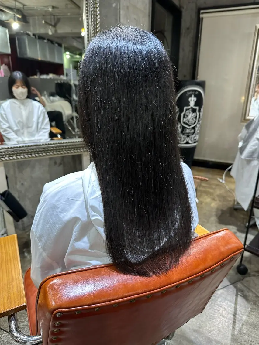 ロング 🔥コテ巻き風 ボブパーマ🔥のヘアスタイル