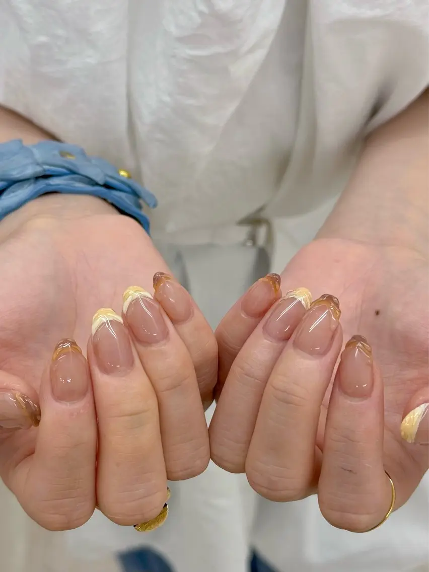 ネイル 長さ出し フットネイル ジェルネイル マグネットネイル 持ち込み ハンドネイル ハンドケア Ocean Nailのネイルデザイン