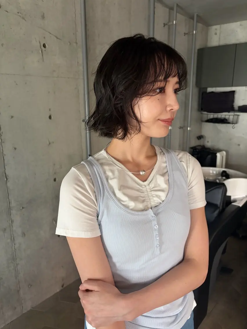 ミディアム 透明感カラー/似合わ せカット/大島実加永のヘアスタイル