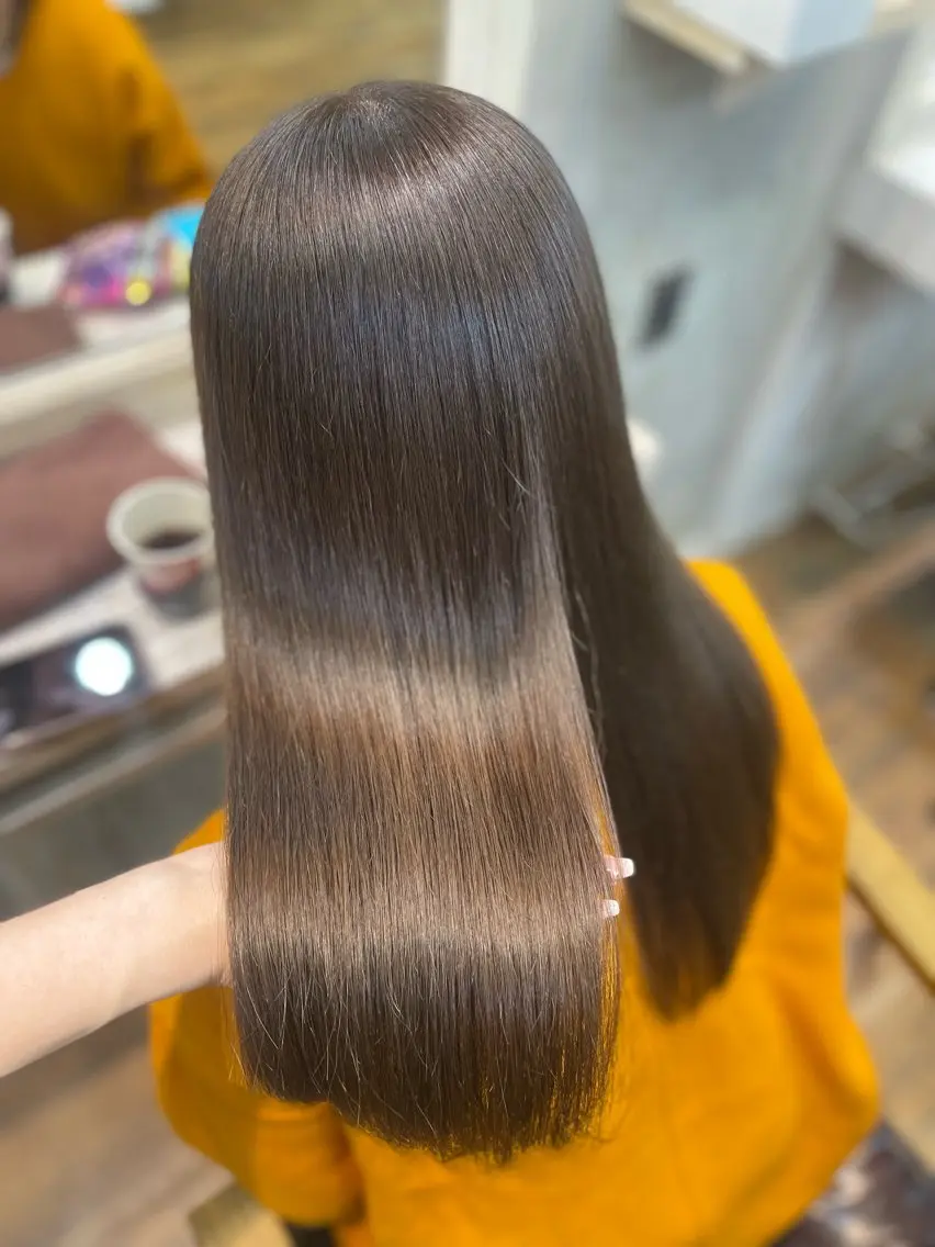 ロング カット ヘアカラー トリートメント 透明感カラー🪄 髪質改善♡田中みづきのヘアスタイル