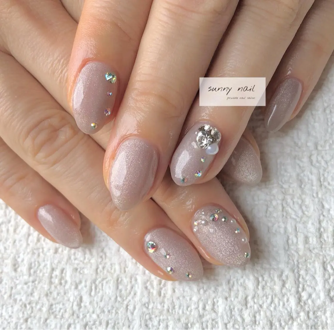 ネイル オーロラネイル カジュアル ジェルネイル キラキラネイル マグネットネイル sunny nailのネイルデザイン