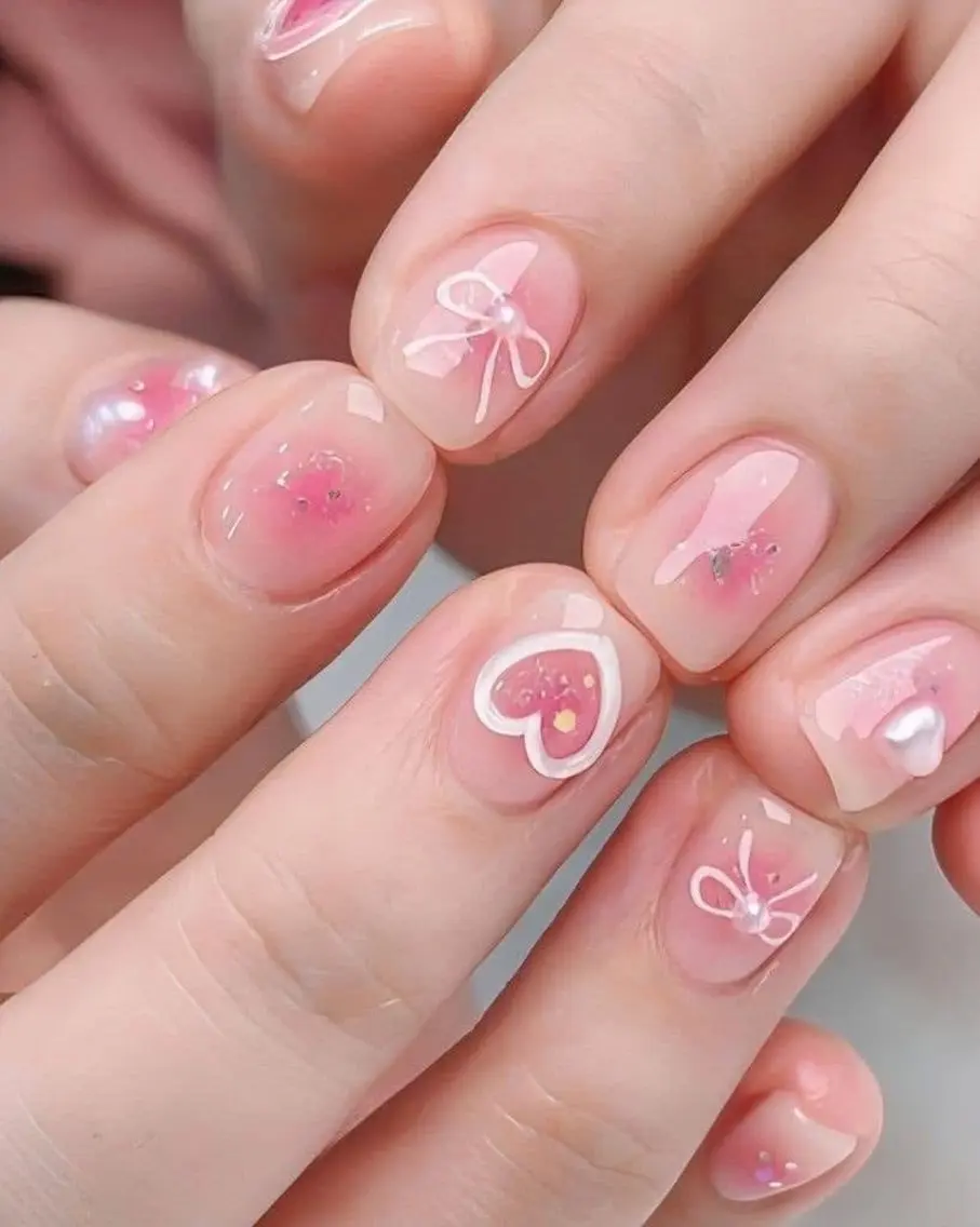 ネイル 韓国ネイル 持ち込み ニュアンスネイル ネイルチップ ROSE ANA CHUO 本川越のネイルデザイン