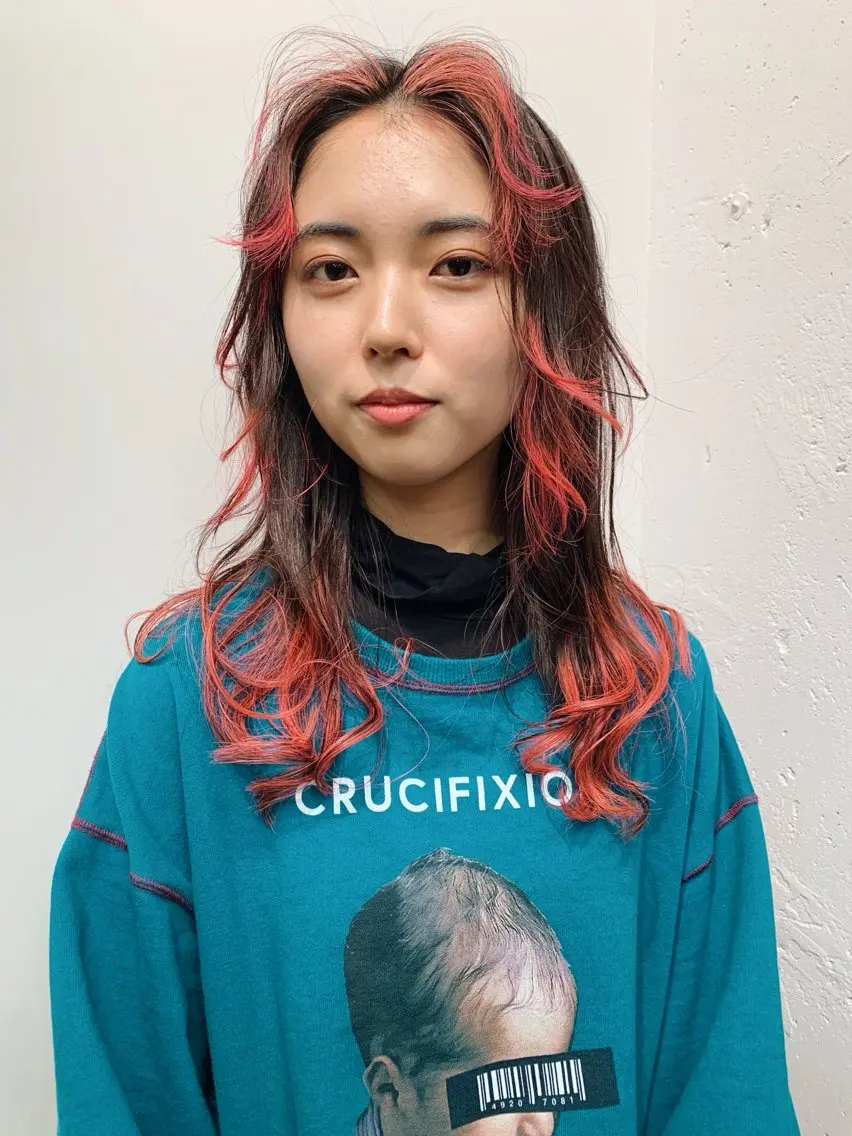 セミロング カラー デザインカラー ウルフカット 🌈前田ジュン /ショート/似合わせのヘアスタイル