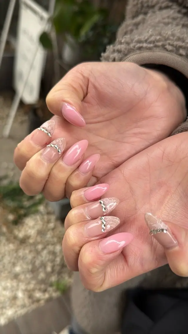 ネイル フラッシュネイル フラッシュマグ フットネイル フレンチネイル 韓国ネイル SAKU nail 作島茜のネイルデザイン